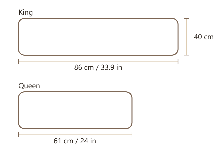 Evorah Cloud king and queen size chart